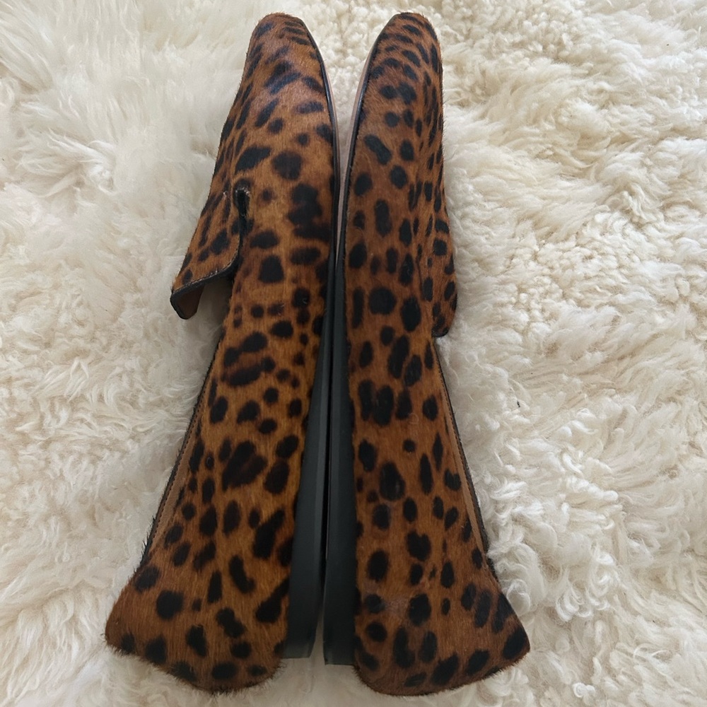 Veronica Beard Leopard Print Pointed Flats in Brown and Black - Picture 3 of 8